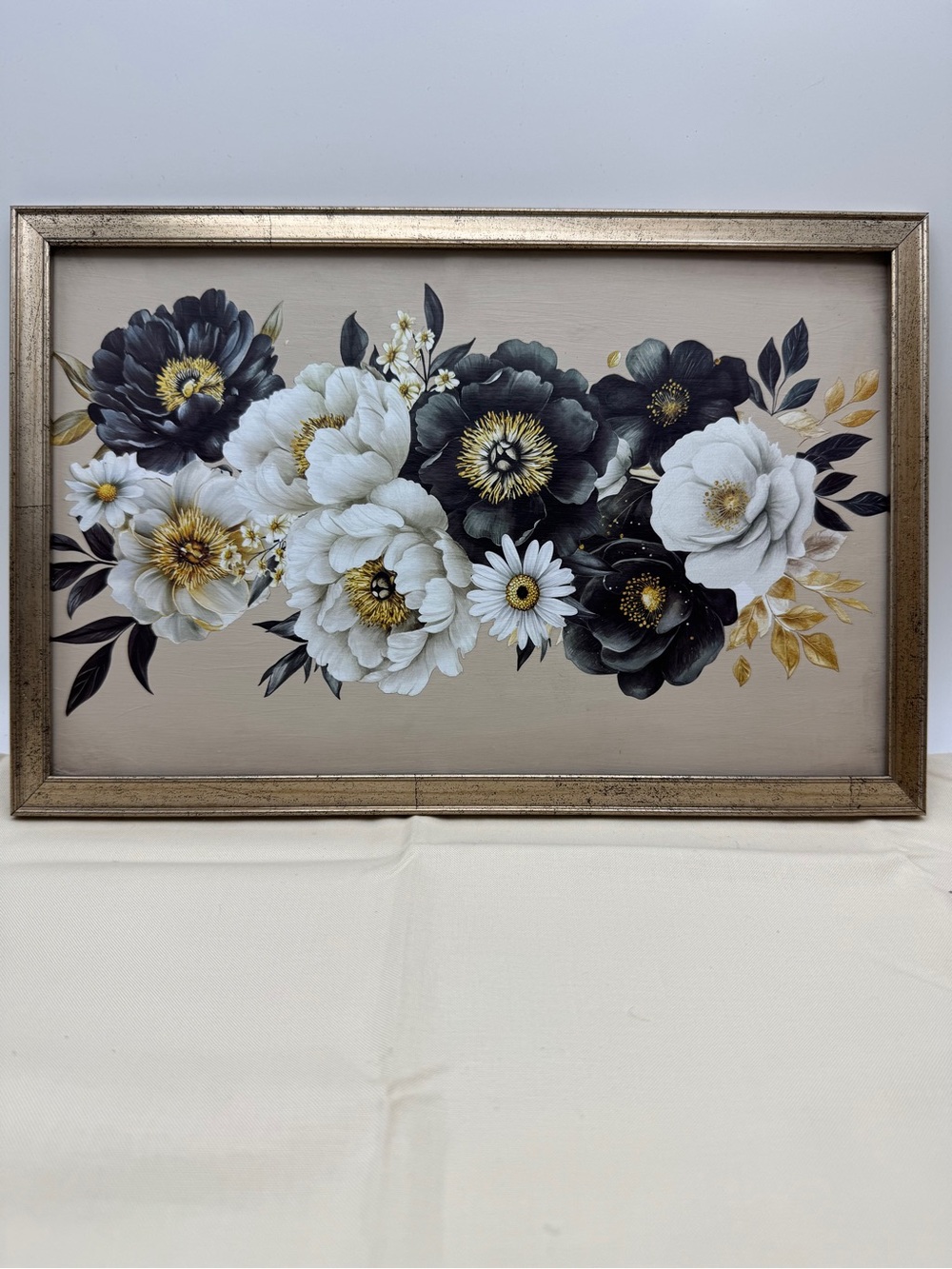 Black & White Floral Framed Wall Decor